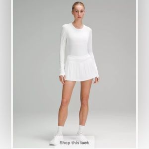 Women’s Lululemon Pleat to Street Skirt, size 4 in white NWT